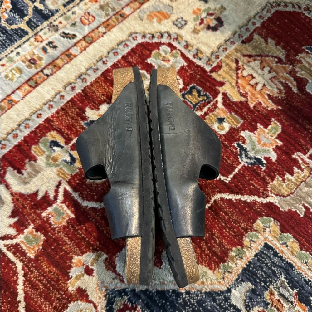 Birkenstock Arizona Black Leather Sandals 41 Women’s Size 10 Men’s Size 8 - Picture 4 of 8